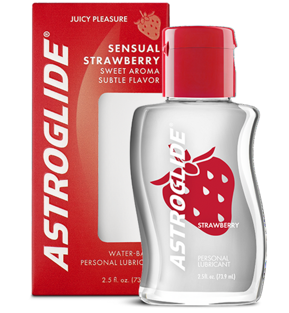 Astroglide Sensual Strawberry Liquid Lubricant, Water Based (73ml /  2.5oz.)